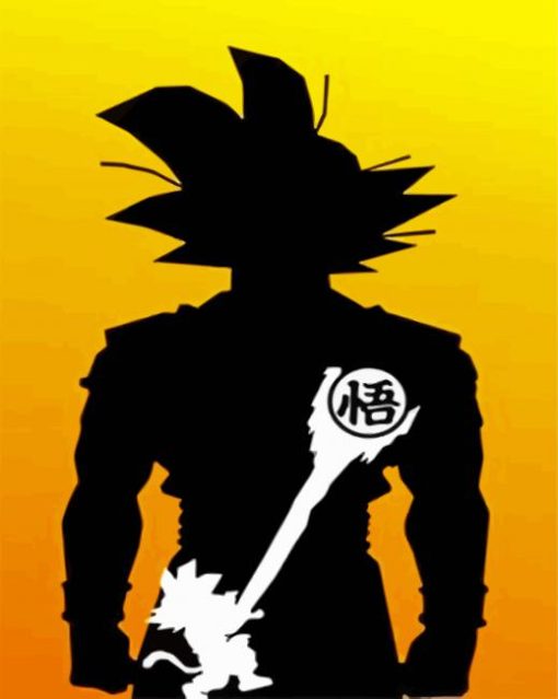 Dragonball Silhouette paint by numbers