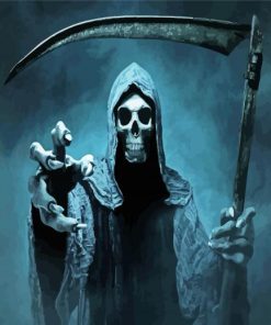 Evil Grim Reaper paint by numbers