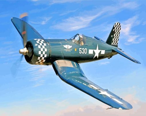 Vought F4U Corsair paint by numbers