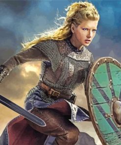 Shield Maiden Viking Paint By Numbers - PBN Canvas