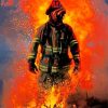 The Hero Firefighter paint by numbers