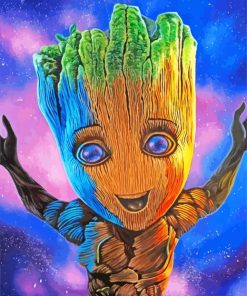 Guardians Of The Galaxy Baby Groot paint by numbers