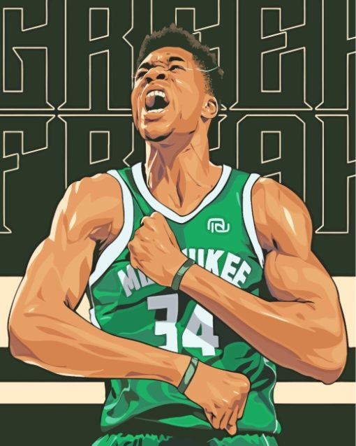 Giannis Professional Basketball Player paint by numbers