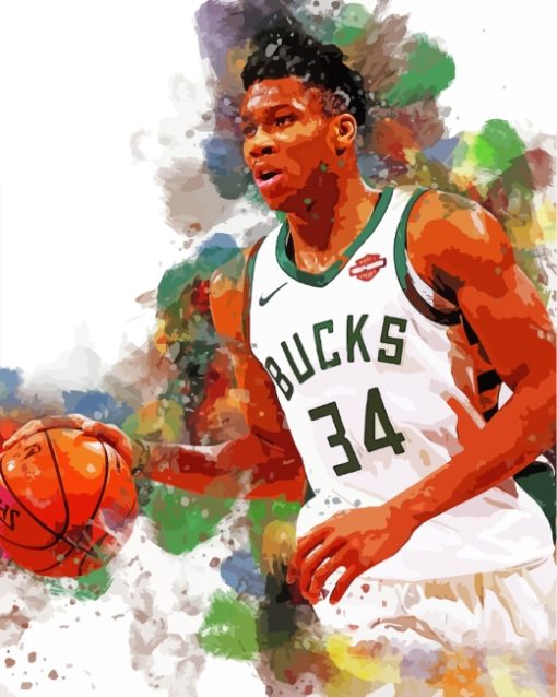 NBA Giannis Antetokounmpo paint by numbers