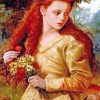 Ginger Lady With Flowers paint by numbers