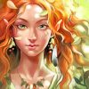 Beautiful Ginger Woman paint by numbers
