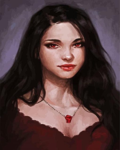 Gorgeous Vampire Woman paint by numbers