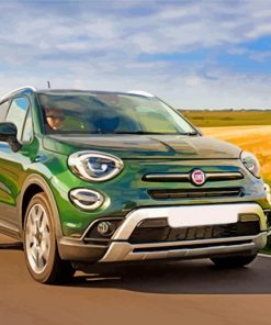Green Fiat 500X paint by numbers