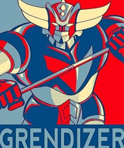 Grendizer Anime Illustration paint by numbers