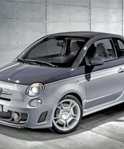 Grey Fiat Abarth paint by numbers