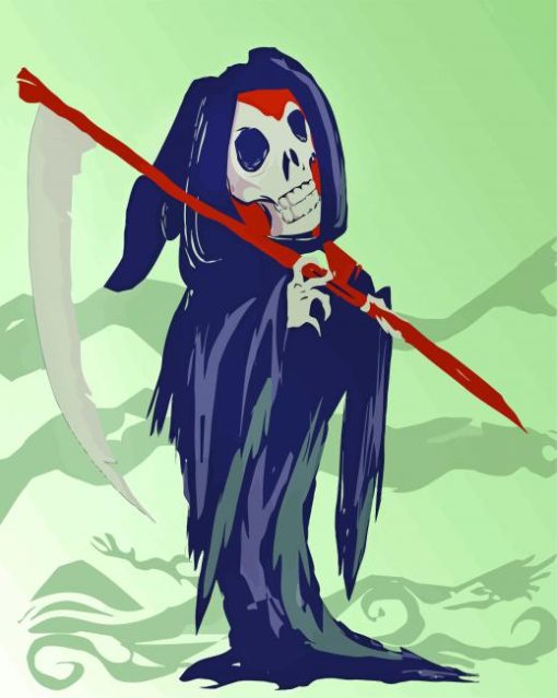 Scary Grim Reaper Illustration paint by numbers