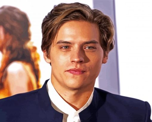 Handsome Dylan Sprouse paint by numbers