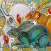 Hares Animals Art paint by numbers