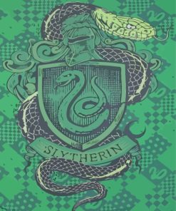 Slytherin Snake Logo paint by numbers