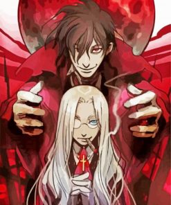 Integra And Alucard Anime paint by numbers
