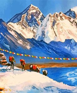 Aesthetic Himalayas Mountains paint by numbers