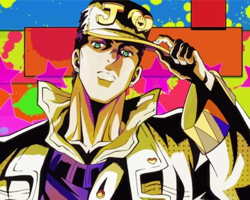 The Japanese Character Jotaro Kujo paint by numbers