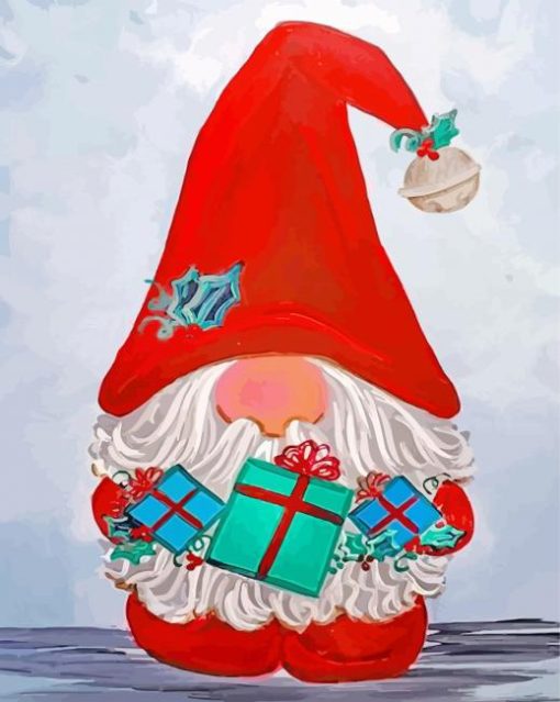 Little Santa Gnome paint by numbers
