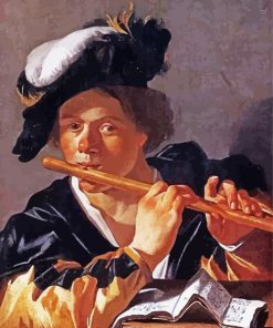 Man Playing Flute paint by numbers