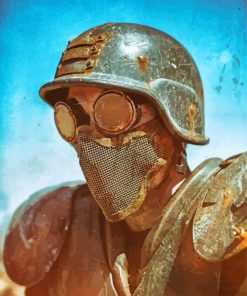 Man With Helmet paint by numbers