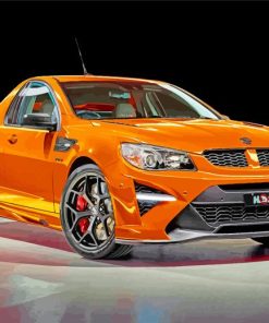 Orange Holden Car paint by numbers