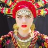 Polish Lady With Headdress paint by numbers