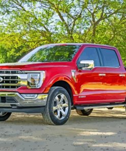 Red Ford F150 Car paint by numbers