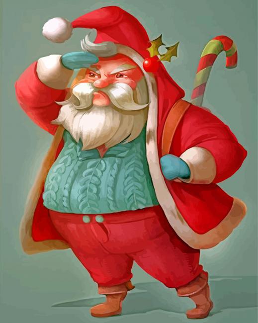 Mini Santa Gnome Paint by Numbers - Goodnessfind