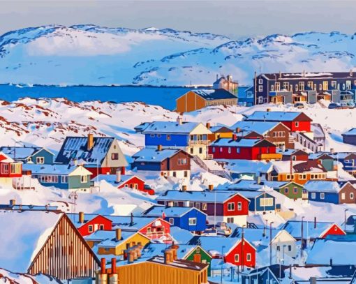 Snowy Day Greenland paint by numbers