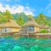 Bora Bora Bungalows paint by numbers