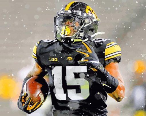 Tyler Goodson Iowa Hawkeyes paint by numbers