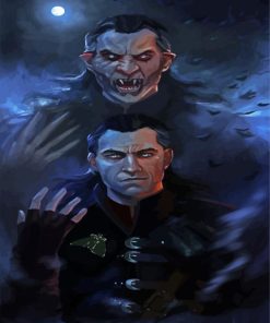 Vampire Illustration paint by numbers