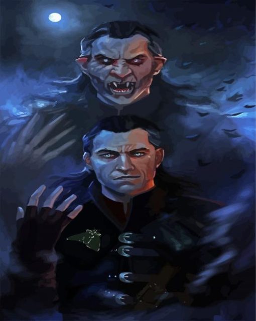 Vampire Illustration paint by numbers