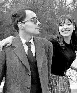 Vintage Godard And His Woman paint by numbers