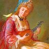 Vintage Musician Lady paint by numbers
