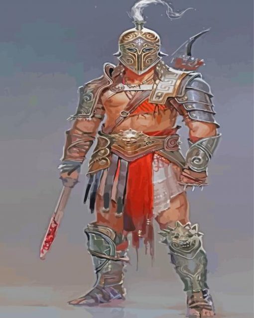 Warrior Gladiator paint by numbers