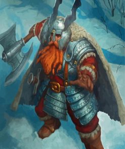 Aesthetic Warrior Dwarf paint by numbers