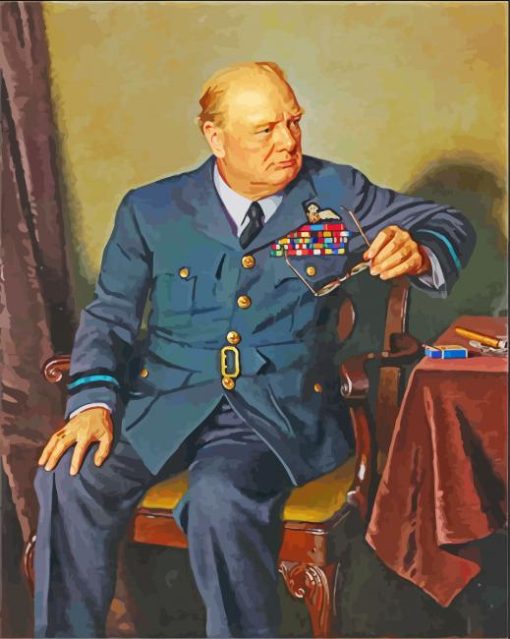 Winston Churchill Portrait paint by numbers