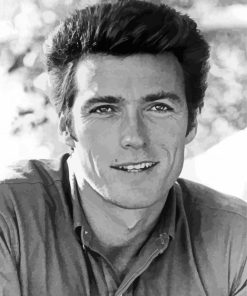 Young Clint Eastwood paint by numbers