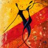 Abstract African Dancers paint by numbers