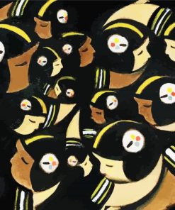 Abstract Steelers Art paint by numberrs