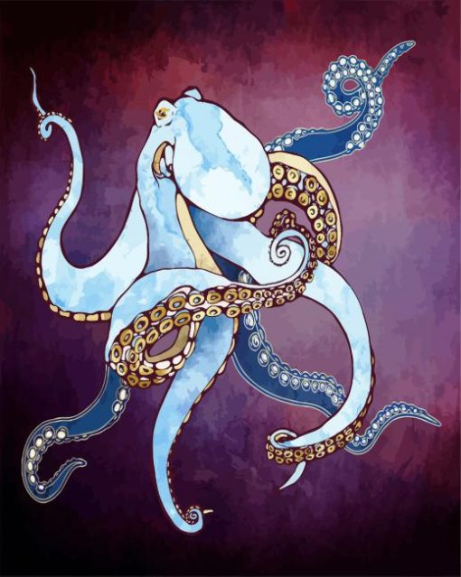 Aesthetic Metallic Octopus paint by numbers