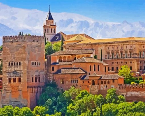 Alhambra Palace Andalusia paint by numbers
