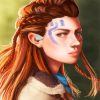 Aloy Character paint by numbers