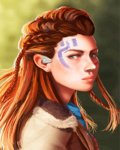 Aloy Character paint by numbers