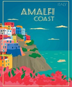 Amalfi Coast Poster paint by numbers