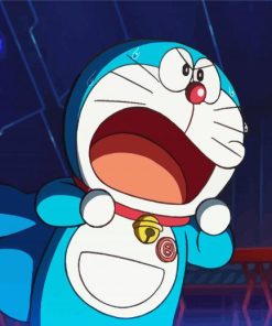 Angry Doraemon Cat paint by numbers
