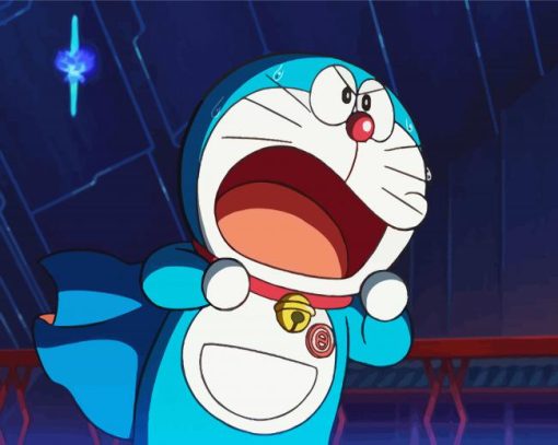 Angry Doraemon Cat paint by numbers