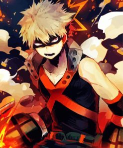 Angry Bakugo Anime paint by numbers