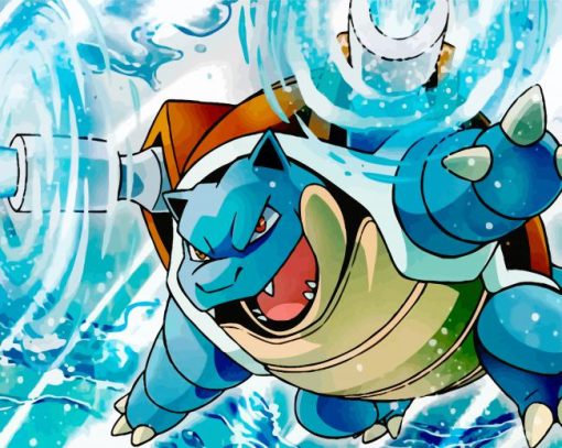 Angry Blastoise paint by Numbers